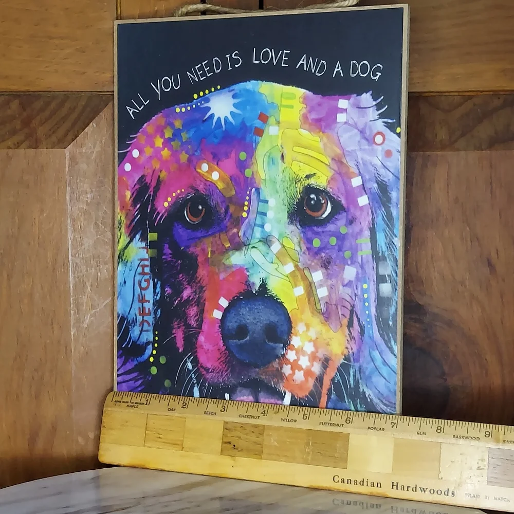 Wooden Golden Retriever Sign. B